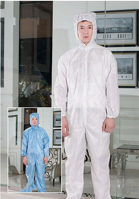带帽子不带脚连体绸防静电服