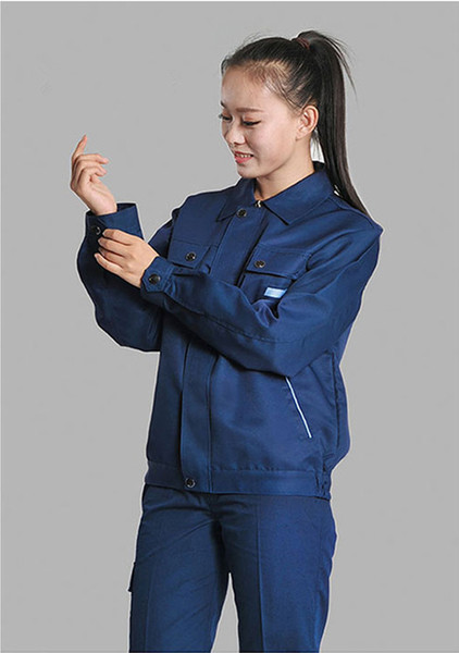 深蓝拉链双防服（防静电防酸碱）